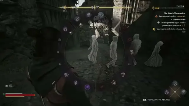 The Blood of Dawnwalker — active ability wheel layout