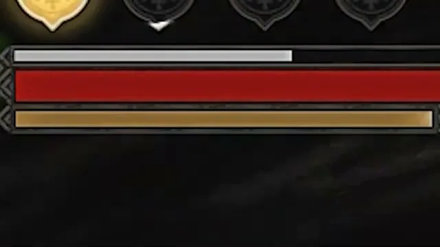 The Blood of Dawnwalker — stamina bar during a block exchange