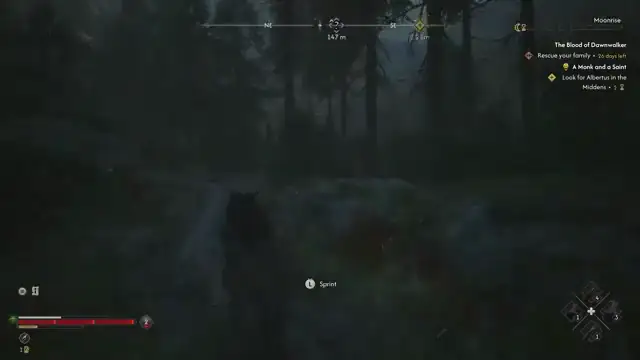 The Blood of Dawnwalker — night rooftop and vertical mobility